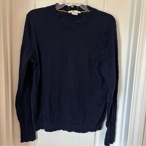 Boden Women’s Hambleden  Navy Scallop Neck Sweater